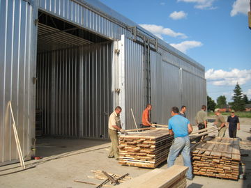 75 متر مكعب آلة تجفيف فرن الخشب ، مجففات الأخشاب الصناعية CE المعتمدة